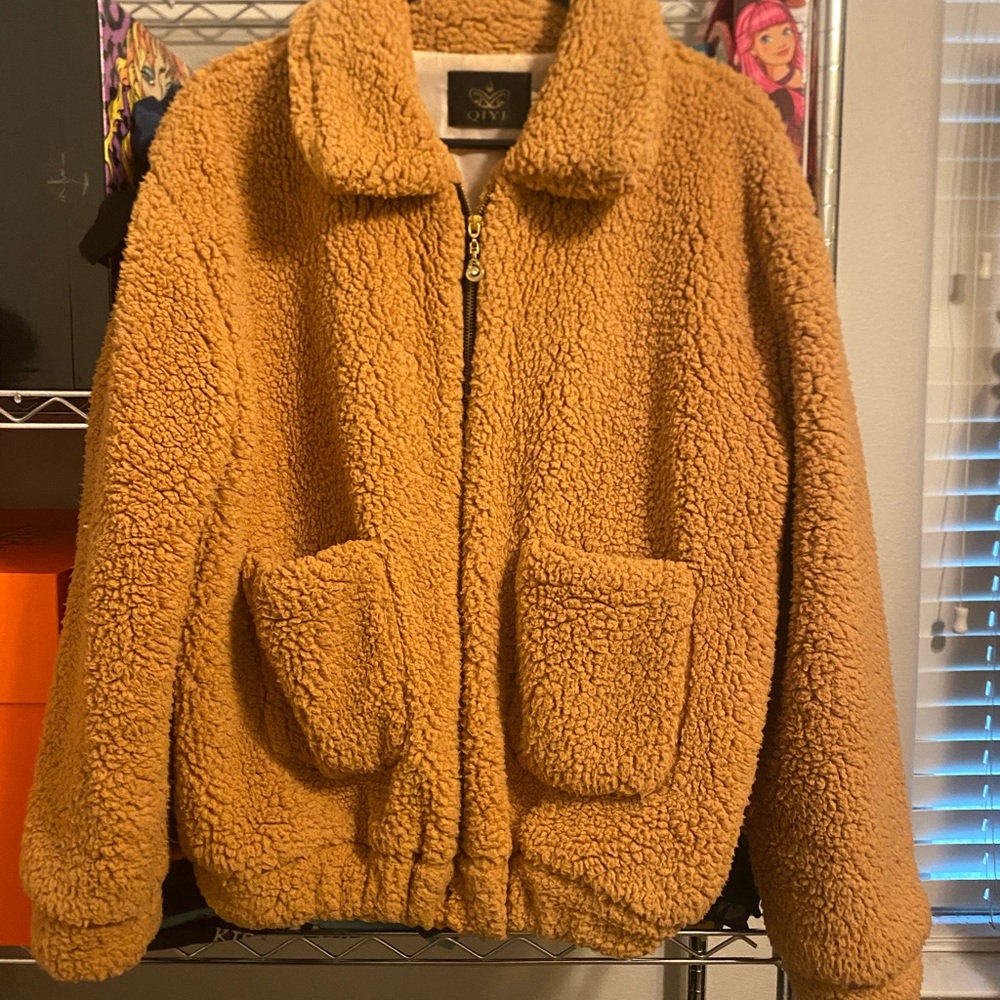 Cozy Tan Sherpa Jacket